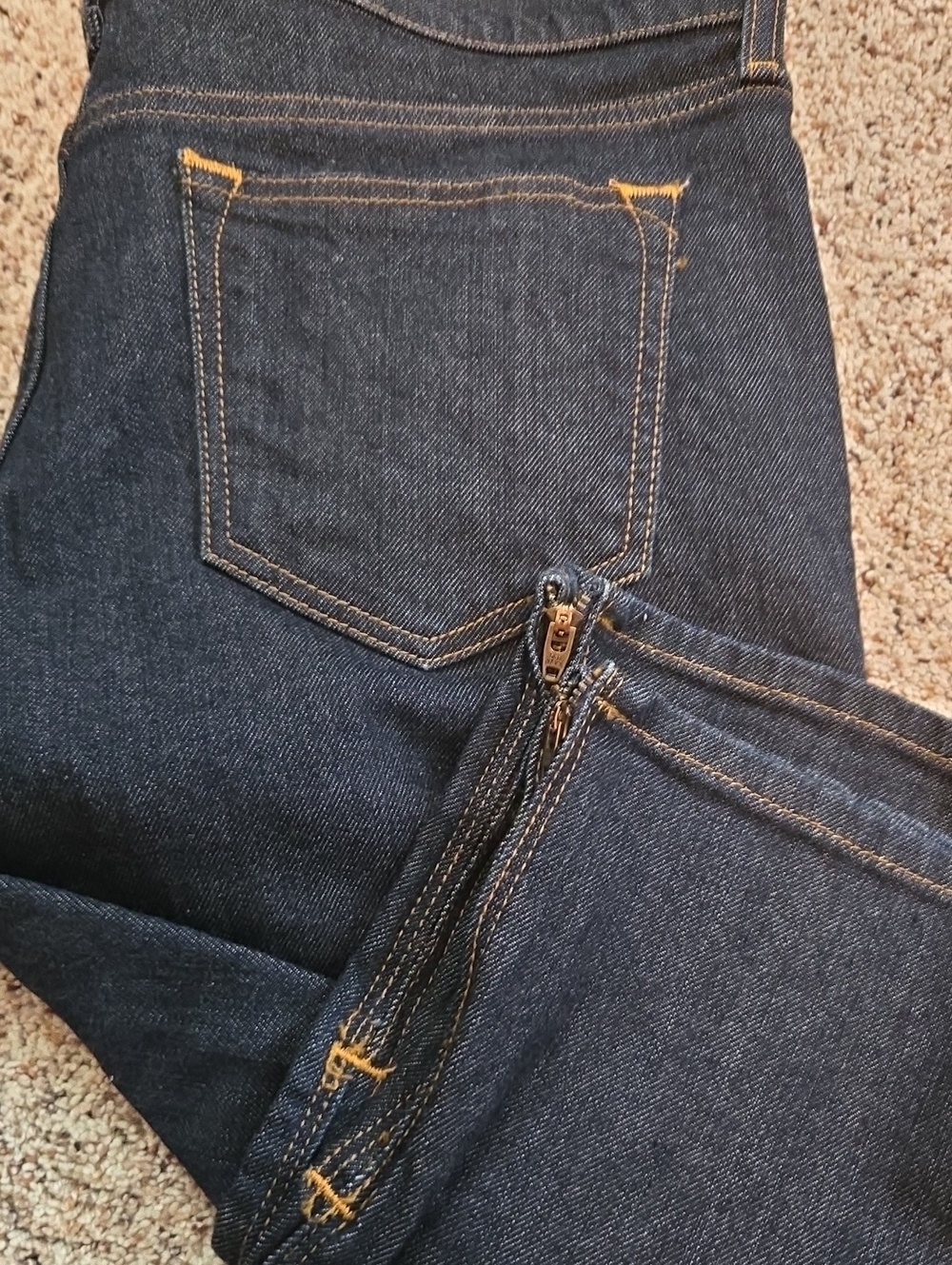Old Navy Ultra Low Waist Skinny Capris Jeans Y2K New Discontinued Zip Legs 10